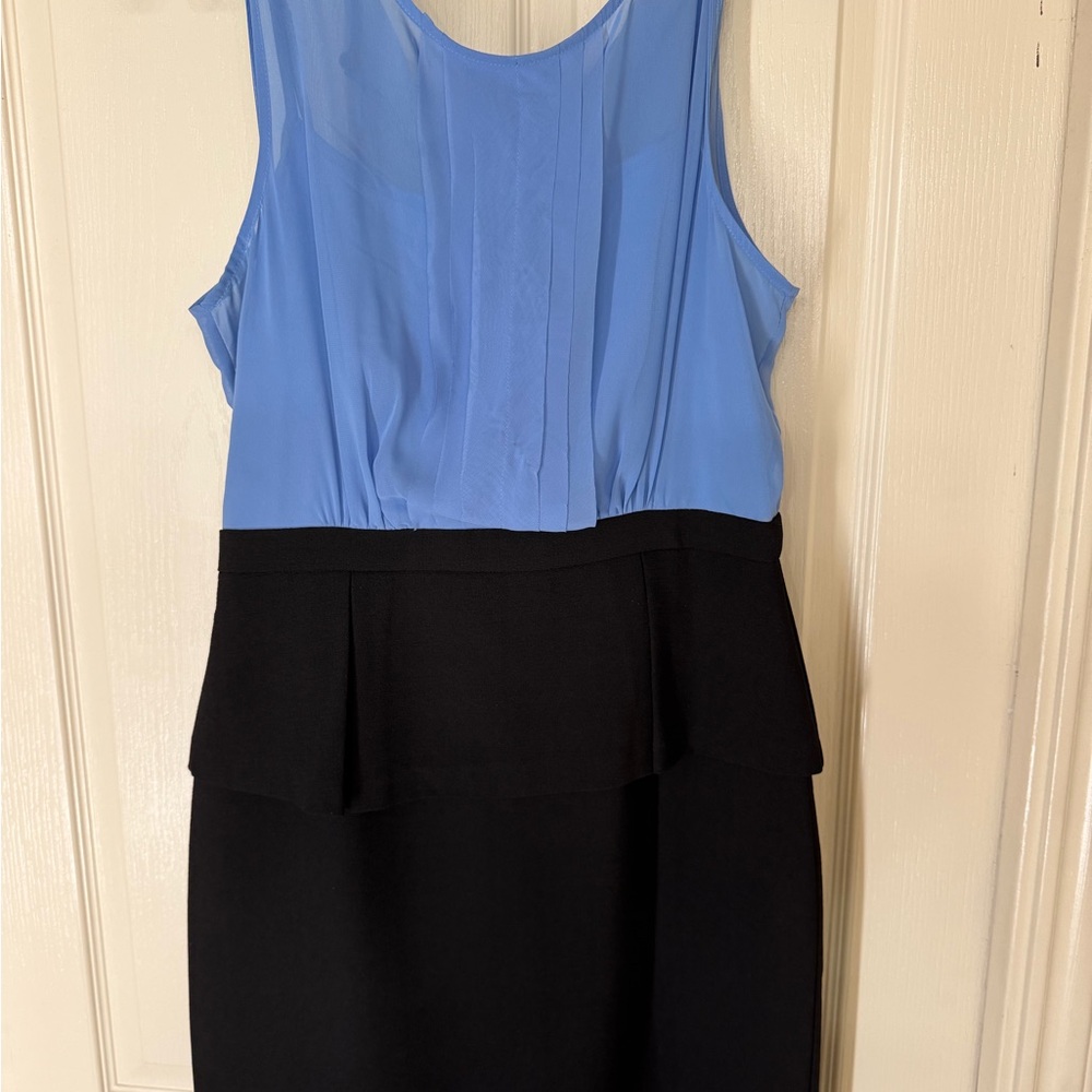 Max & Cleo Blue and Black Midi Dress